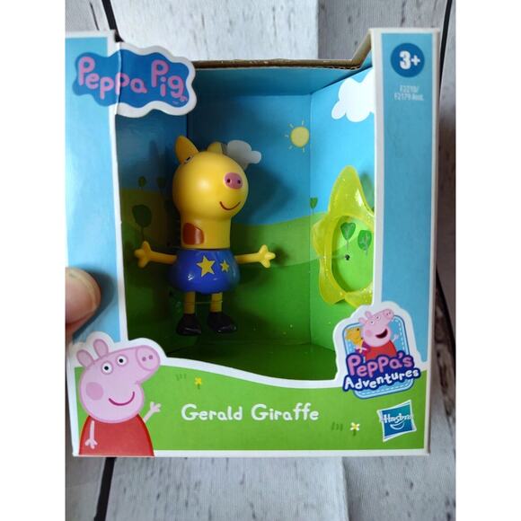 PEPPA PIG Family & Friends Adventures Figure Set 2021 GERALD GIRAFFE w STAR NEW - Picture 1 of 5